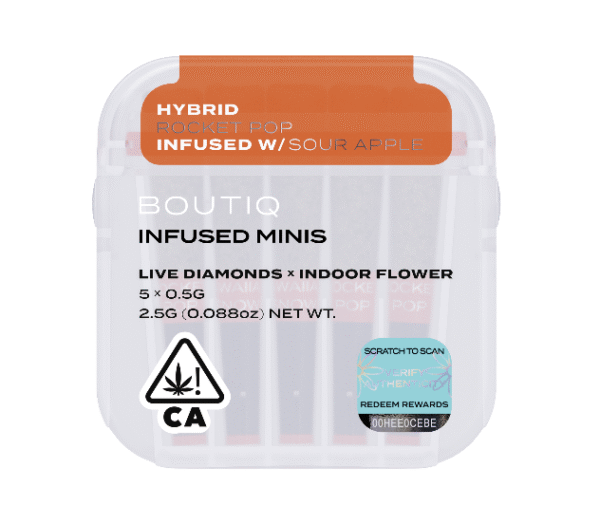 Boutiq Infused Minis Pre Rolls Rocket Pop x Sour Apple